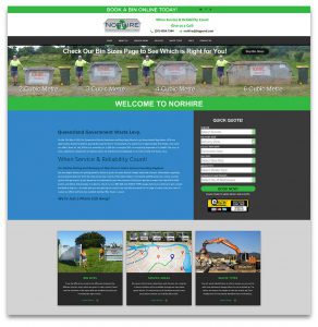 Norhire Skip Bins Website deigned & built by GNT Graphic Services