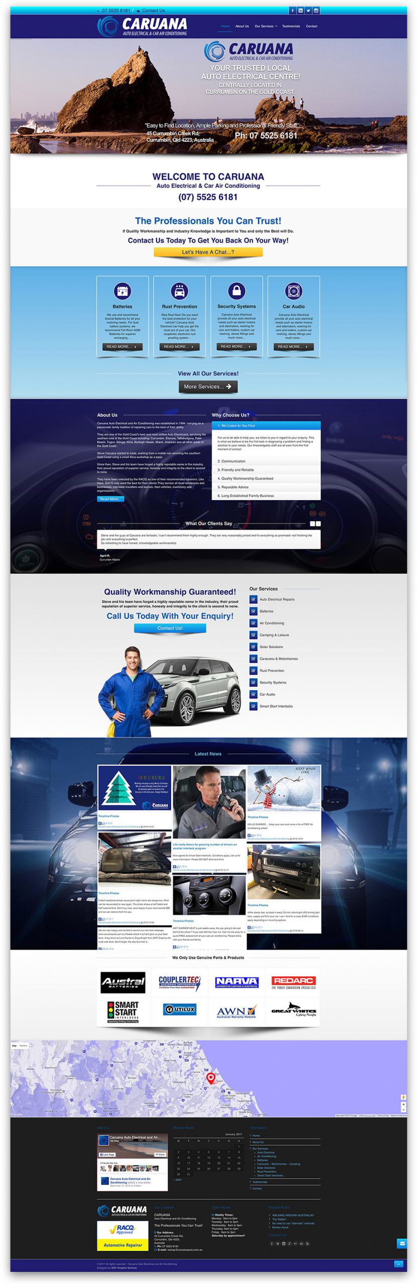 Caruana Auto Electrical Website deigned & built by GNT Graphic Services