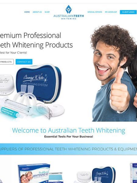 Australian Teeth Whitening Website deigned & built by GNT Graphic Services