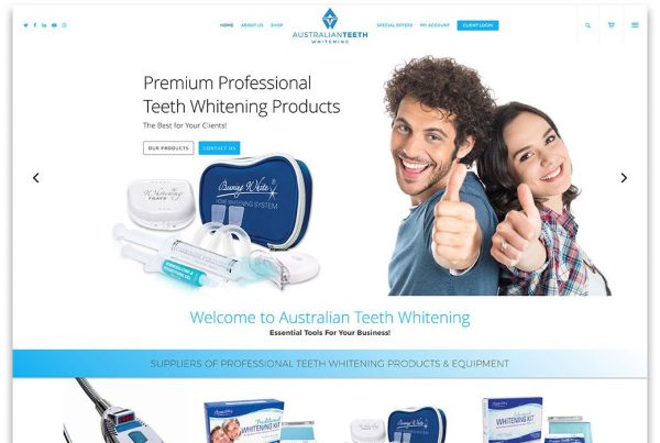 Australian Teeth Whitening Website design by GNT Graphic Services