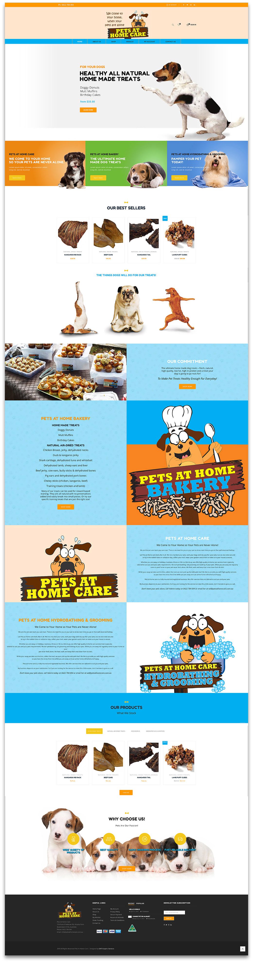 Pets At Home Care Website deigned & built by GNT Graphic Services