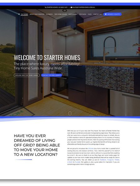 Starter Homes Website deigned & built by GNT Graphic Services